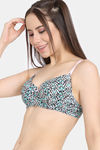 Rosaline Padded Wired Medium Coverage T-Shirt Bra - Lucent White Black — thumbnail 3